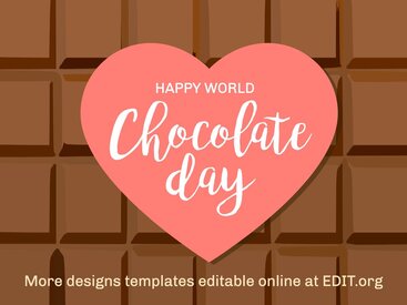 Editable Chocolate Day Posters