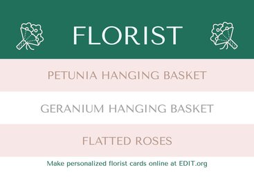Editable Florists Designs Online