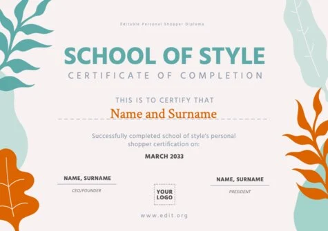 Create my diploma or certificate