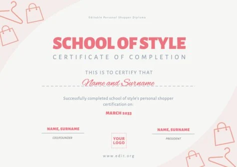 Create my diploma or certificate
